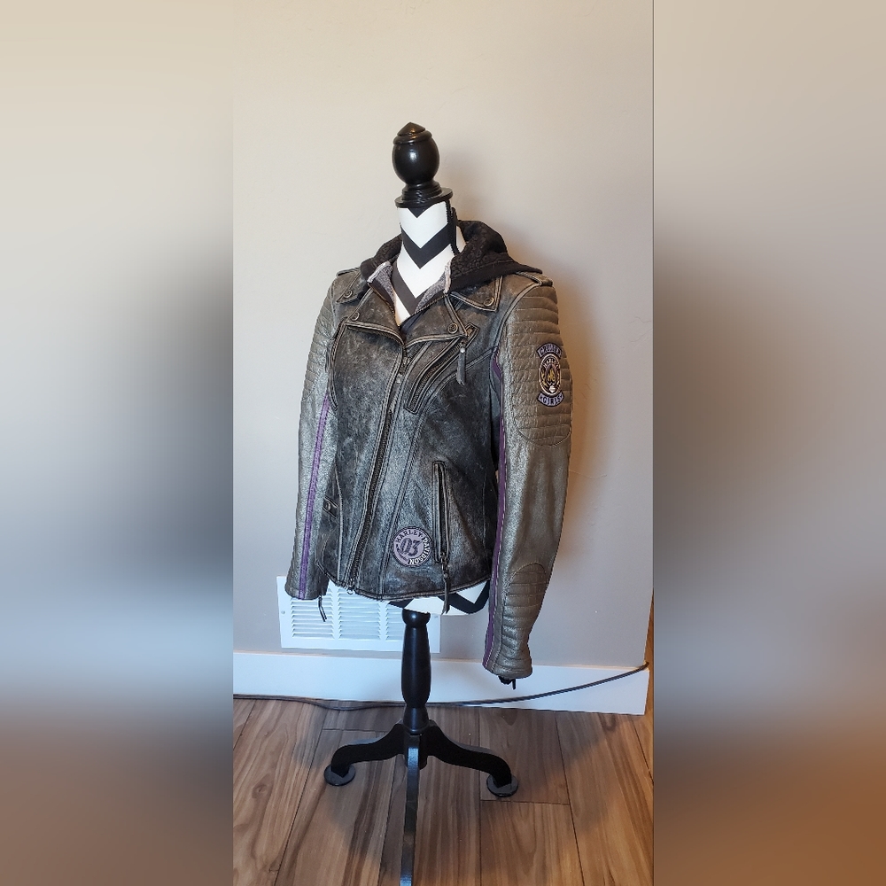 Harley-Davidson womens speedy 3 in 1 leather biker jacket - 97048-15VW